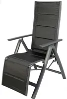 Comfort Relaxsessel Hochlehner Aluminium gepolstert Anthrazit/Schwarz