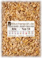Räucherchips von räucherspan.de - jetzt auch bei Kaufland - für Räucherbox, Gasgrill - Erle Typ 13, 4kg