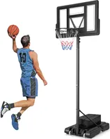 COSTWAY Basketballkorb outdoor, mobile Basketballständer 135-305 cm höhenverstellbar, Basketballkorb mit Ständer