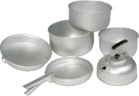 MIL-TEC Koch-Set Aluminium (3 Töpfe / Pfannen / Kessel) Outdoor Camping