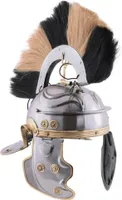 Römerhelm Imperial Gallic -G- Weisenau aus Stahl mit Helmbusch