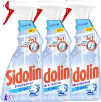 Sidolin Cristal Glasreiniger Reiniger Reinigen Glas 3x500ml Sprühflasche