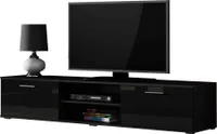 TV-Lowboard Fernsehtisch TV - Schrank mit zwei Türen 180 SOHO SH3D schwarz hochglanz180 x 37 x 43cm