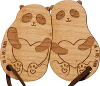 Mr. & Mrs. Panda Pärchen Schlüsselanhänger Panda Zweisamkeit - Geschenk, Valentinstagsgeschenk, Jahrestag, Freund, Liebe, Heiratsantrag, Ehefrau, Symbol für Liebe
