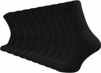 Gawilo  Tennissocken mit verstärktem Frotteefuß | Verstärkte Ferse & Spitze | Herren & Damen (10 Paar), Schwarz / 39 - 42