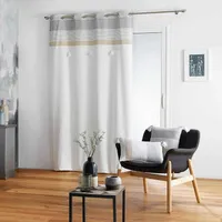 Fenstervorhang mit Fransen TASSEL, 140 x 260 cm, weiß