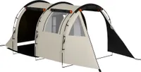 Outsunny Tunnelzelt, Campingzelt für 5 Personen, Familienzelt mit 2 Räumen, Seitenfenster, Tragetasche, 3000mm Wasserabweisend, für Garten, Campingpla