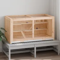 vidaXL Klietka pre škrečka 89,5x45x45 cm z masívneho jedľového dreva