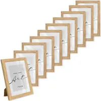 🖼️KNOR®️ Bilderrahmen 10x15cm Beige, 10er Set Posterrahmen, Bilderrahmen, Fotorahmen, bruchsicheres Acrylglas, Picture Frame 10x15, zum Aufhängen & Aufstellen 🎨Isabella Kollektion