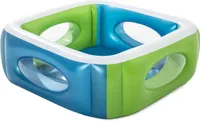 Bestway Planschbecken "Windows", Schwimmbad (blau/grà ¼ n, 168cm x 168cm x 56cm)