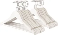 20x Weiß Kinder-Kleiderbügel aus Holz - Klein Kinder Mantel Kleidung für Baby, Kleinkind mit Metallhaken, Hosenstange - Von Harbour Housewares
