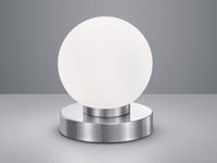 LED Tischlampe Kugelform mit GLAS Lampenschirm weiß Touch Dimmer Wohnraumleuchte