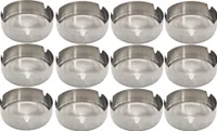 12x Aschenbecher Tischaschenbecher Reise Edelstahl Ascher Gastro Zigaretten Metall