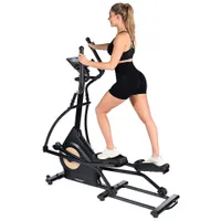 Christopeit Fit Wheel Pro Front-Crosstrainer-Ergometer – 32-stufige Magnetbremsung, LED Smart Control, Bluetooth Pulsmessung, Gelenkschonendes Heimfitnessgerät mit Vielfältigen Trainingsprogrammen