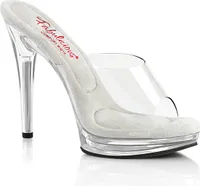 GLORY-501 Damen Slipper von Fabulicious, Transparent  , EU 41, US 11