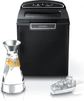 Arendo Eiswürfelmaschine, 1,8 Liter Eiswürfelbereiter, 9 Eiswürfel in 8 Minuten, 105W, schwarz
