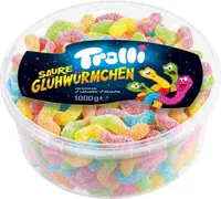 Trolli saure Glühwürmchen gezuckertes und saures Fruchtgummi 1000g