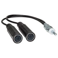 Antennenverteiler Y-Adapter Antenne Splitter Adapter Kabel Stecker DIN ISO Auto Radio Stecker auf 2 x Buchse