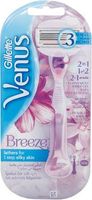 Gillette Venus Breeze Damenrasier + 2 Rasierklingen mit integrierten Rasiergelkissen