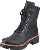Rieker Damen Stiefeletten Schnürung Blockabsatz 72612, Größe:39 EU, Farbe:Schwarz