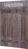 Szafa ścienna HWC-C89 Welcome, Panel do szafy, Shabby-Look Vintage, 91x60cm ~ braun, shabby