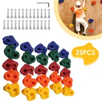 Wolketon Klettergriffe Kinder Set bunt Klettersteine, fuer Kletterwand, klettersteine, spielturm, Klettergeruest, Baum-Haus, Hochbett, Kinderklettergriffe