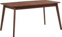 BELIANI Esstisch Dunkler Holzfarbton MDF-Platte 150 x 90 cm mit Holzbeinen Rechteckig Holzoptik Retro Küche Wohnküche
