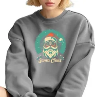 Bluza damska Świąteczny sweter Świąteczny sweter Świąteczny sweter Świąteczne nadruki Sweter Wesołych Świąt Luźne topy damskie z długim rękawem, czarny, damski, S