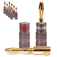 10x Bananenstecker NEXMEX 24K vergoldet High End Stecker Banana Kabel bis 6mm²