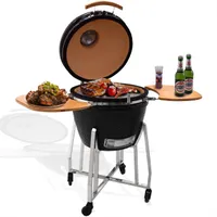Syntrox Germany Kamado Grill - Všestranný keramický gril, 55 cm, samočištění, teplotní rozsah 0-427 °C