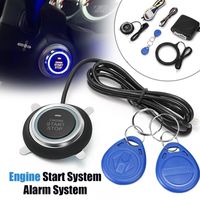 12V Univerzální tlačítko Push Start Stop Press Smart Button RFID Auto Alarm Push Button Start Keyless Transponder Immobiliser