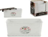 Blumenkasten Weiß Kunststoff natürlich (13 x 11 x 29 cm) Stefanplast