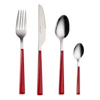 Echtwerk  Basic 16tlg  Essbesteck Tafelbesteck, Farbe:Rot