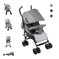 SAYOYO buggy klein zusammenklappbar reisebuggy mit liegeposition，Grau