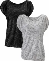 LASCANA Kurzarmshirt schwarz, weiß Größe 40/42