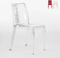 Stapelbare Küchen- und Barstühle aus transparentem Polycarbonat Hypnotic Grand Soleil - Transparent