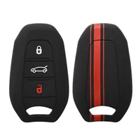 kwmobile Autoschlüssel Kunstleder Hülle kompatibel mit Ford 3-Tasten  Autoschlüssel Keyless Go - Schlüsselhülle in Schwarz