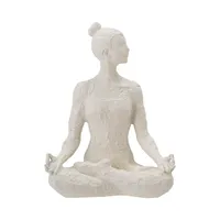 Figuren Yoga, 14x9x22cm, handgemalt, 3er Set