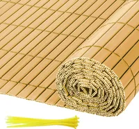 Yakimz PVC Sichtschutzzaun Sichtschutzmatte Gartenzaun Sichtschutz Windschutz für Balkon &Terrasse, Bambus 90x500cm