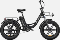 ENGWE L20 Boost E Bike Electric Bikes-Ebike 48V 13Ah , E Bike 20 * 4.0inch, E Bike 7-Speed Gearbox LCD-Display City E-Bikes & E-Hollandbikes Black