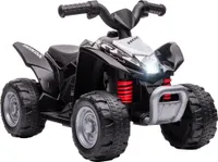 AIYAPLAY elektrická štvorkolka mini quad detská elektrická štvorkolka detská štvorkolka s LED a klaksónom detská motorka detské vozidlo elektrické auto pre deti od 18 mesiacov kovová čierna 65,5 x 38,5 x 43,5 cm