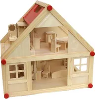 Freda Puppenhaus + Puppenmöbel Puppenhausmöbel aus Holz 28 Teile