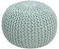 Sitzhocker Hocker Fußhocker Sitzpouf Puff Sitzwürfel Sitz-Pouf Kissen 55cm Mint