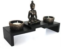 4er Teelichthalter mit Buddha Nr:YD-31 Zen-Garten