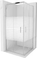 Mexen Rio quadratische Duschkabine 90 x 90 cm, Gestreift, Chrom - 860-090-090-01-20
