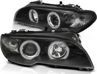 Reflektory ksenonowe CCFL Angel Eyes do BMW serii 3 E46 Coupe Convertible 03-06 Czarny