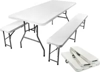 Gardlov 3257 Pivný set plastový skladací 180 cm biely