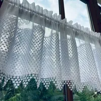 Scheibengardine für die Küche mit Tunnelzug, Qualität-Präzision 160x40 Weiß