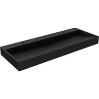 Mexen Ava umywalka nablatowa z konglomeratu 2/O 120 x 46 cm, czarna - 23011272