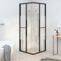 vidaXL Kabina prysznicowa półmatowa ESG 70x70x180 cm czarna